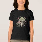 自然冒険キノコ グラフィック クール トライブレンドＴシャツ (正面)