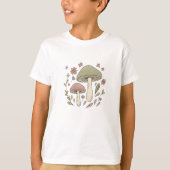 自然冒険キノコ グラフィック クール Tシャツ (正面)