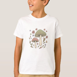 自然冒険キノコ グラフィック クール Tシャツ