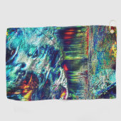 自然写真で作られたカビのような質感 ゴルフタオル (横)