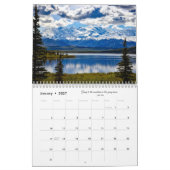 自然写真と感動的引用文12か月 カレンダー (1月 2027)