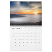 自然写真と感動的引用文12か月 カレンダー (3月 2026)