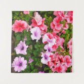 自然写真は美しいペチュニアの花。計画 タペストリー (正面(横))