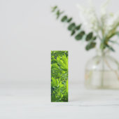 自然写真グリーン離れブックマークNew Leaf スキニー名刺 (スタンド正面)