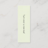 自然写真グリーン離れブックマークNew Leaf スキニー名刺 (裏面)