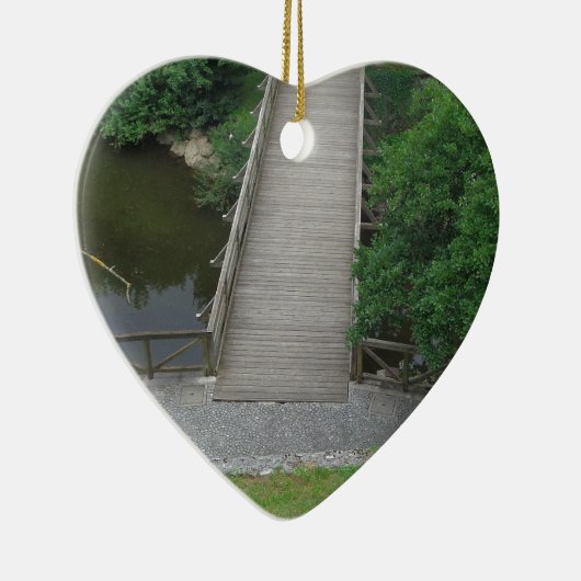 自然写真パークブリッジツリーズグリーン セラミックオーナメント (右)