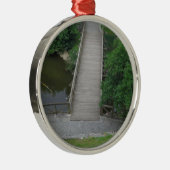 自然写真パークブリッジツリーズグリーン メタルオーナメント (右)