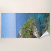 自然写真地中海の山海 ビーチタオル (正面)