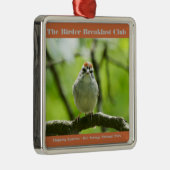 自然写真撮影用チッピング・スパロー・バーダー メタルオーナメント (右)