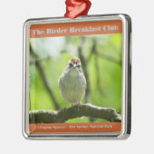 自然写真撮影用チッピング・スパロー・バーダー メタルオーナメント (左)