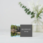 自然写真松木水反射 名刺 (スタンド正面)