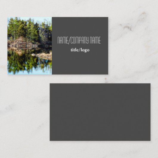 自然写真松木水反射 名刺 (正面/裏面)