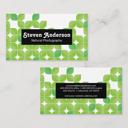 自然写真 |グリーンリーフイラストレーション 名刺 (正面/裏面)