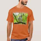 自然写真 チャッピング・スパロー 野鳥観察Tシャツ Tシャツ (正面)
