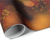 自然写真，山を見渡す緑の木 ラッピングペーパー (ロールコーナー)