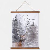 自然冬の平和オンアース 吊り下げ型タペストリー (正面)