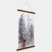 自然冬の平和オンアース 吊り下げ型タペストリー (傾斜あり)