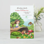 自然勉強誕生日パーティーへの招待 招待状 (スタンド正面)