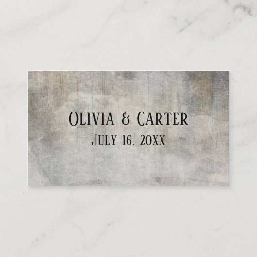 自然動揺してヴィン素朴テージ結婚式のウェブサイト エンクロージャーカード (裏面)