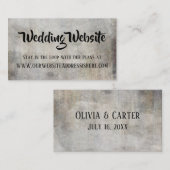 自然動揺してヴィン素朴テージ結婚式のウェブサイト エンクロージャーカード (正面/裏面)