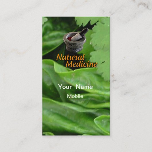 自然医学 名刺 (正面)