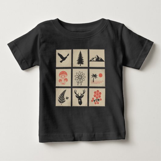 自然印鑑 ベビーTシャツ (正面)