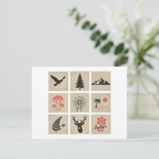 自然印鑑 ポストカード (スタンド正面)