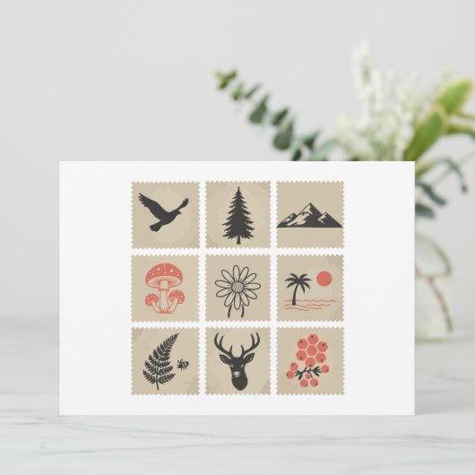 自然印鑑 招待状 (スタンド正面)