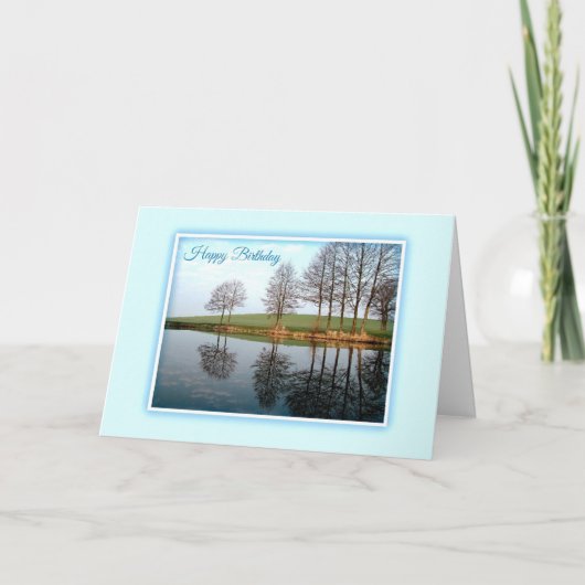 自然反射誕生日カード カード (正面)