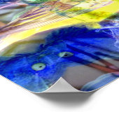 自然反射I -金ゴールドとブルーバード ポスター (角)