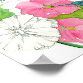 自然受粉者ハネビー鳥昆虫の花 ポスター (角)