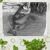 自然史のプリントタオル キッチンタオル (折り畳み)