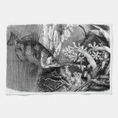 自然史のプリントタオル キッチンタオル (横)