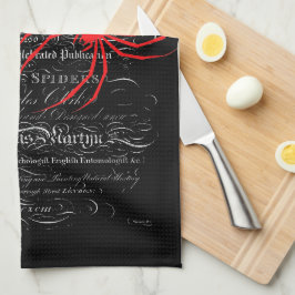 自然史タイトルページクモ書道 キッチンタオル