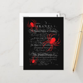 自然史タイトルページクモ書道 ポストカード