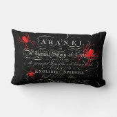 自然史タイトルページクモ書道 ランバークッション (裏面)