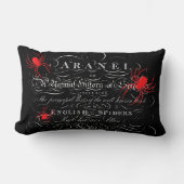 自然史タイトルページクモ書道 ランバークッション (正面)