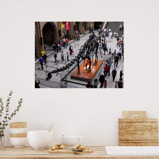 自然史博物館の恐竜 ポスター (キッチン)