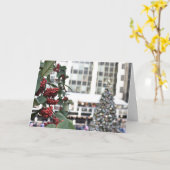 自然史博物館ロンドンツリースケートで滑るリンク カード (黄色い花)