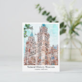 自然史博物館ロンドン旅行水の色 ポストカード (スタンド正面)