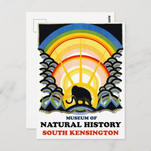 自然史博物館, サウスケンジントン ポストカード (正面/裏面)