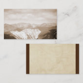 自然名刺テンプレートsepia山写真 名刺 (正面/裏面)