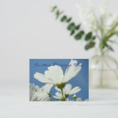 自然名刺ホワイトデイジーフラワーブルースカイ 名刺 (スタンド正面)