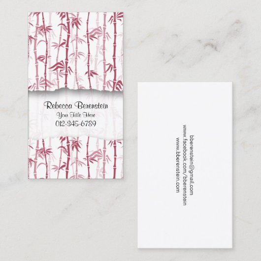 自然名刺竹芽 名刺 (正面/裏面)