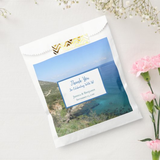 自然地中海の写真結婚海 フェイバーバッグ (封をした状態)