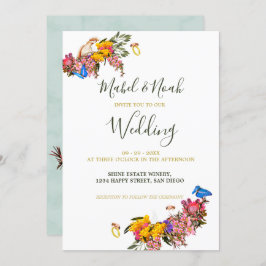 自然地球に優しフローラプロテアコカト結婚ー 招待状