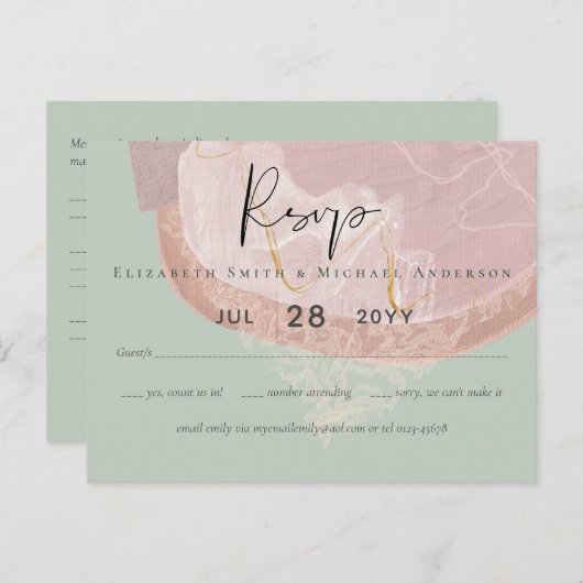 自然地球抽象芸術セージ結婚の予算の低コスト ポストカード (正面/裏面)