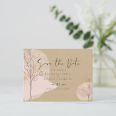 自然地球素朴ウッドランド紅葉結婚ズ ポストカード (スタンド正面)