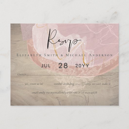 自然地球素朴ウッドラ葉ンド ポストカード (正面)