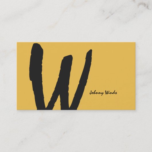 自然型モノグラム 名刺 (正面)